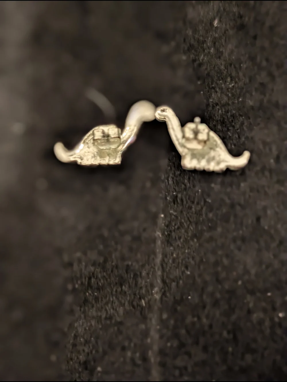 Vintage Claire's Purple Dinosaur Stud Earrings